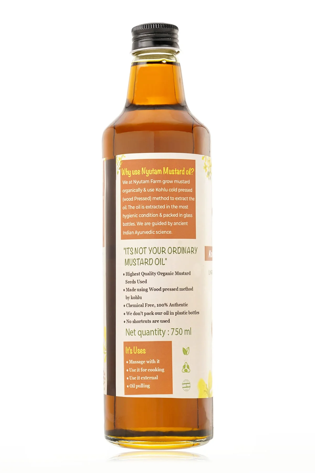 Wood Pressed Black Mustard Oil - Image 3